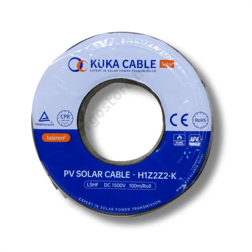 Solar kábel 6mm2 fekete 100m (KUKA CABLE)